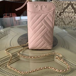 Tory Burch Alexa phone Crossbody Shell pink